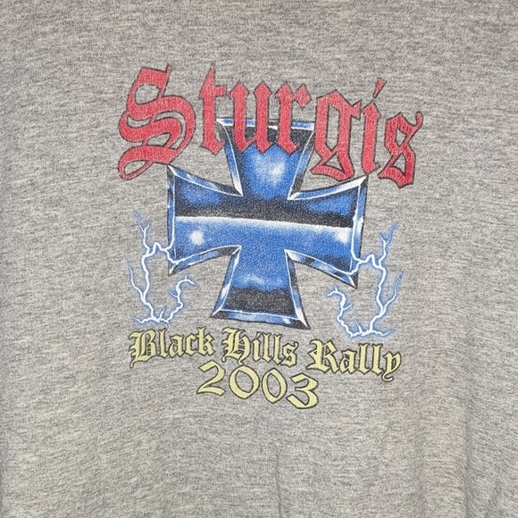 Vintage Sturgis Black Hills Ralley Chopper Graphic Tshirt Mens Large - Picture 3 of 6